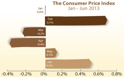 consumer price index june 2013